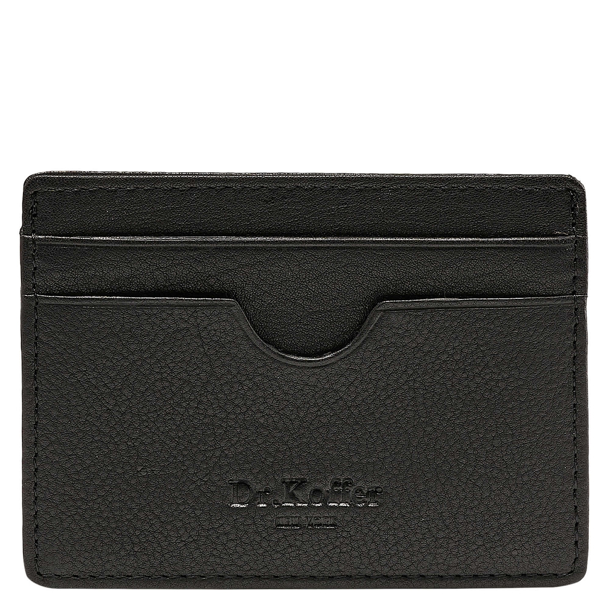 Кредитница Dr.Koffer из натуральной кожи черная