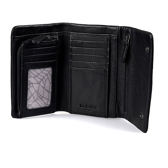 Портмоне Dr.Koffer из натуральной кожи черное