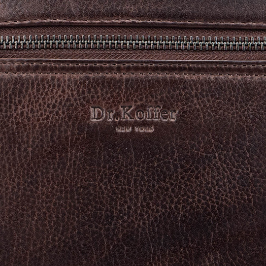 Рюкзак Dr.Koffer из натуральной кожи темно-коричневый