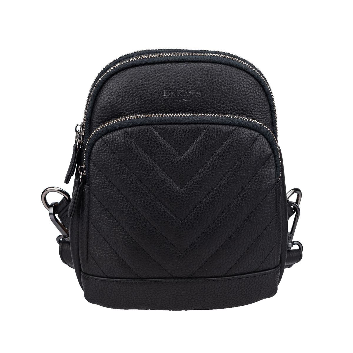 Рюкзак Dr.Koffer из натуральной кожи черный