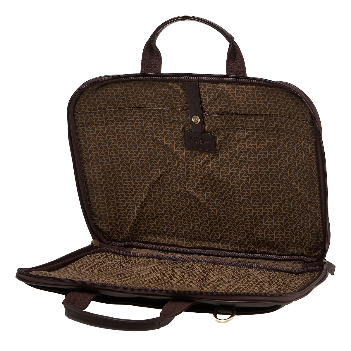 Деловая сумка Dr.Koffer из натуральной кожи темно-коричневая