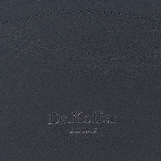 Очечник Dr.Koffer из натуральной кожи чёрный