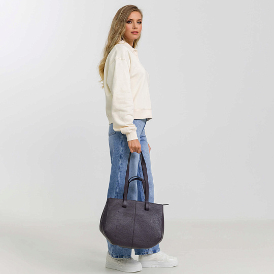 Женская сумка Dr. Koffer из натуральной кожи фиолетовая