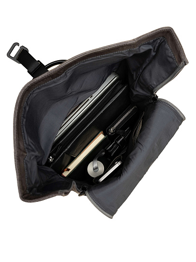 Рюкзак Dr. Koffer из натуральной кожи серый