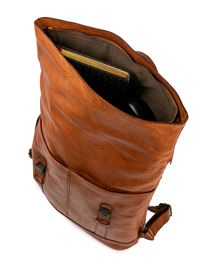 Рюкзак Dr.Koffer из натуральной кожи светло-коричневый