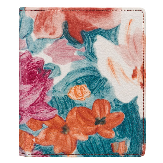 Визитница Dr.Koffer из натуральной кожи с цветами