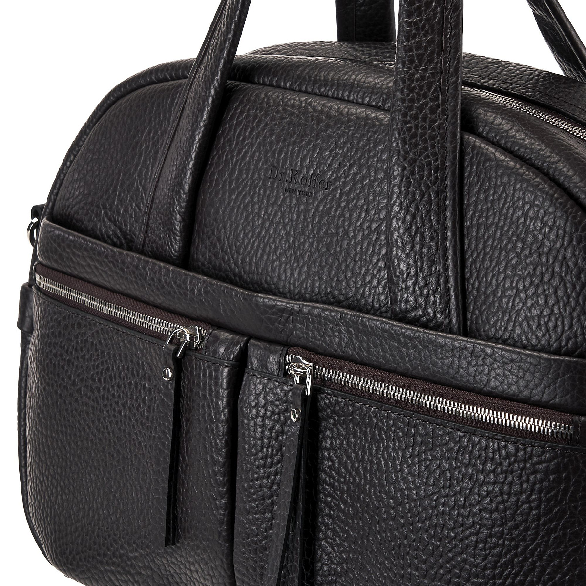 Коричневая дорожная сумка из натуральной кожи