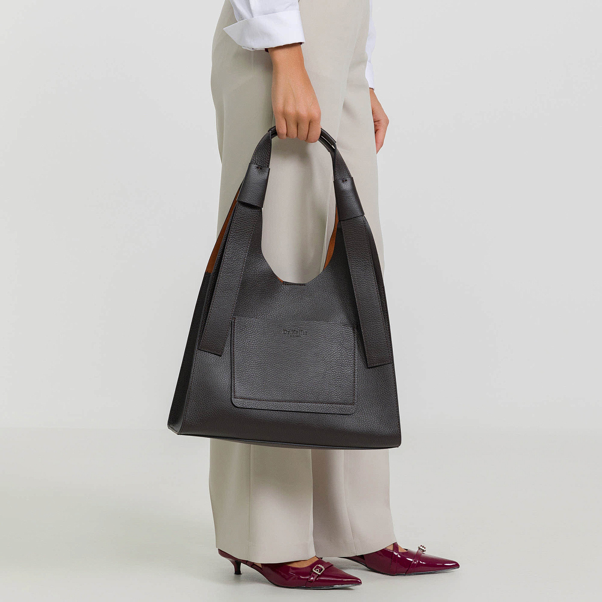 Женская сумка Dr. Koffer из натуральной кожи коричневая