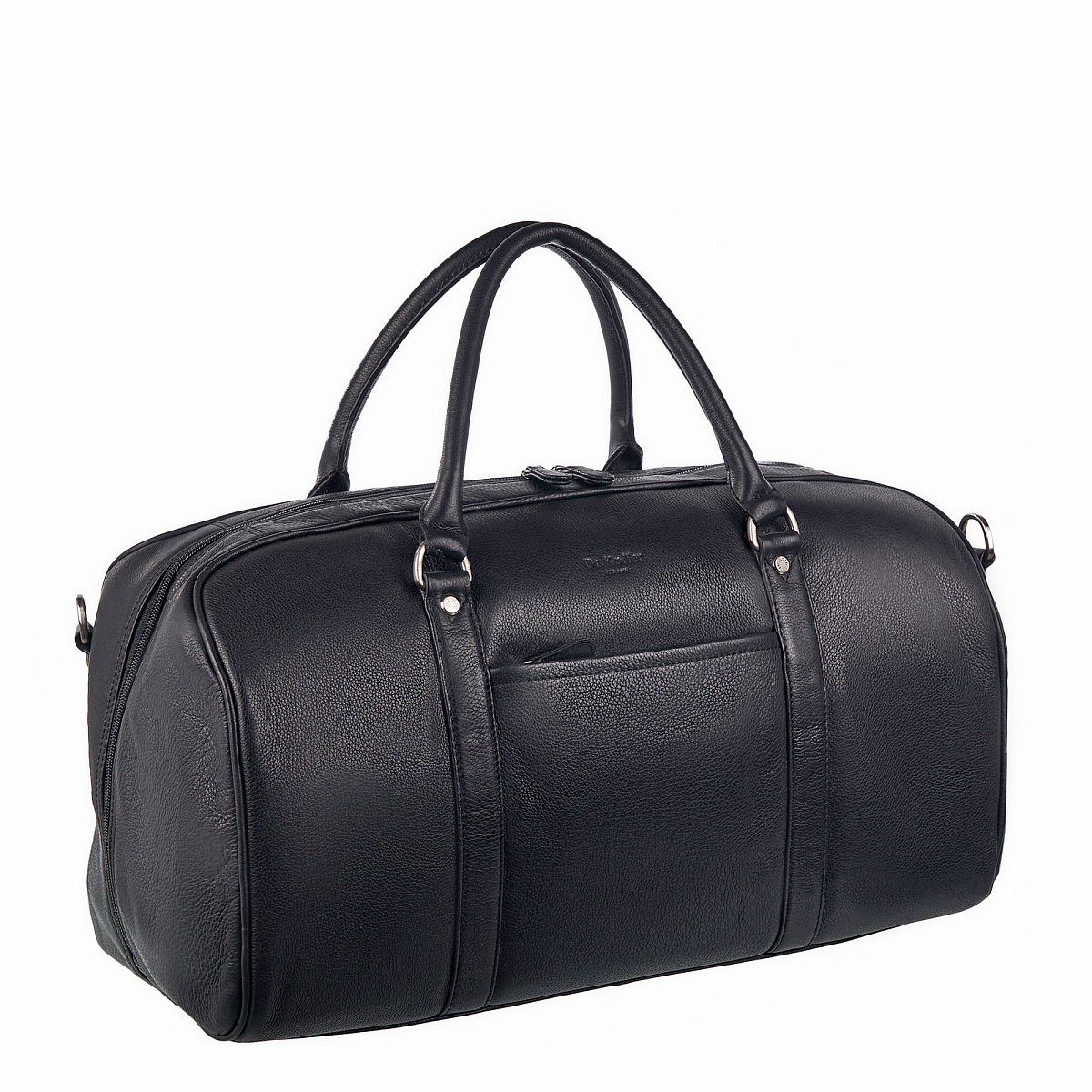 Сумка дорожная Dr.Koffer из натуральной кожи черная