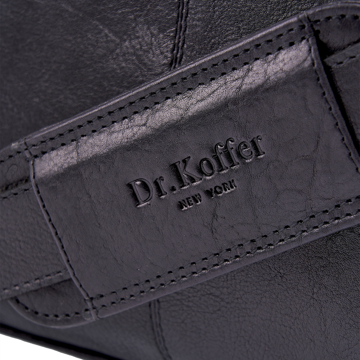 Портфель Dr.Koffer из натуральной кожи черный
