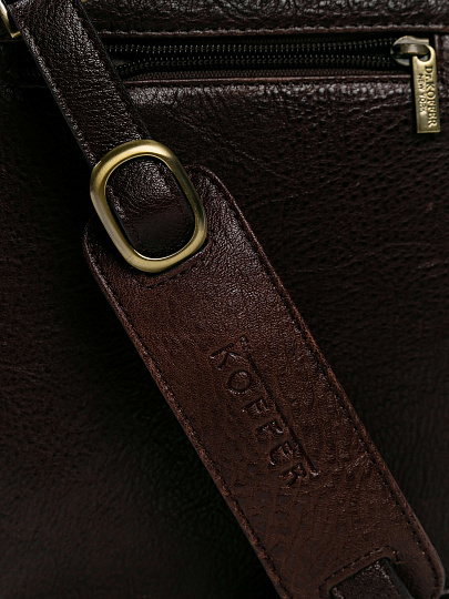 Сумка через плечо Dr.Koffer из натуральной кожи коричневая