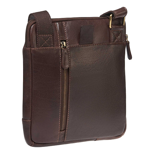 Сумка через плечо Dr.Koffer из натуральной кожи коричневая