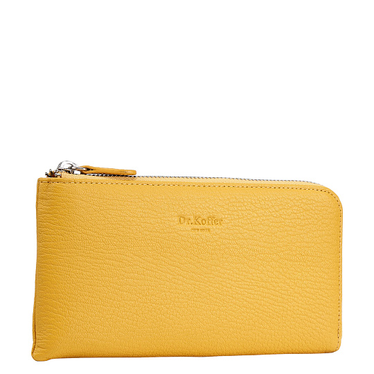 Портмоне Dr.Koffer из натуральной кожи желтое
