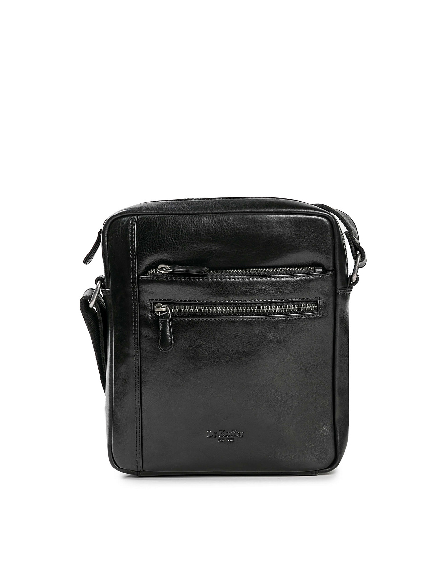 Сумка через плечо Dr.Koffer из натуральной кожи черная