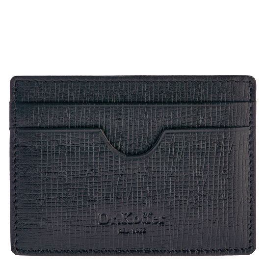 Кредитница Dr.Koffer из натуральной кожи черная