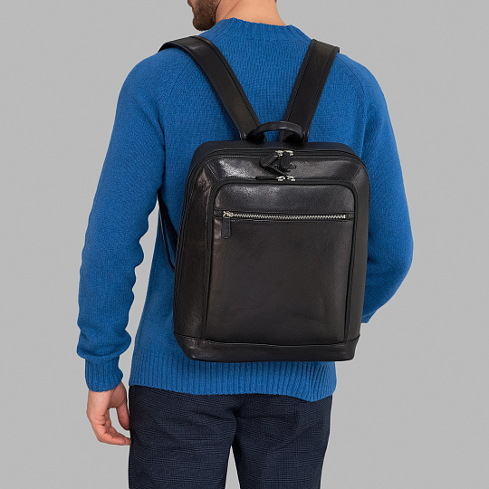 Рюкзак Dr.Koffer из натуральной кожи черный