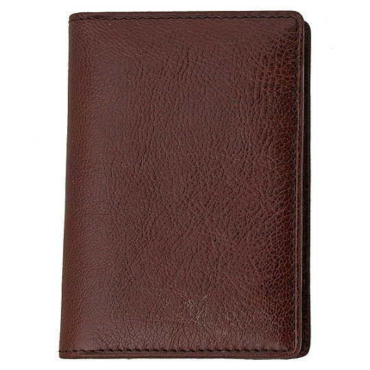 Визитница Dr.Koffer из натуральной кожи темно-коричневая