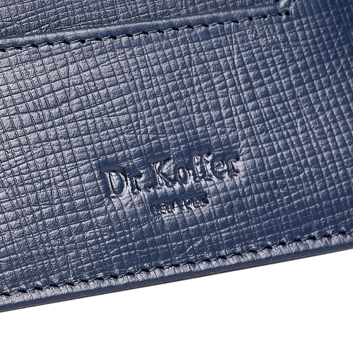 Кредитница Dr.Koffer из натуральной кожи синяя