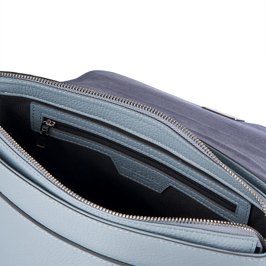 Женская сумка Dr. Koffer из натуральной кожи голубая