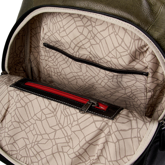 Рюкзак Dr.Koffer из натуральной кожи зеленый