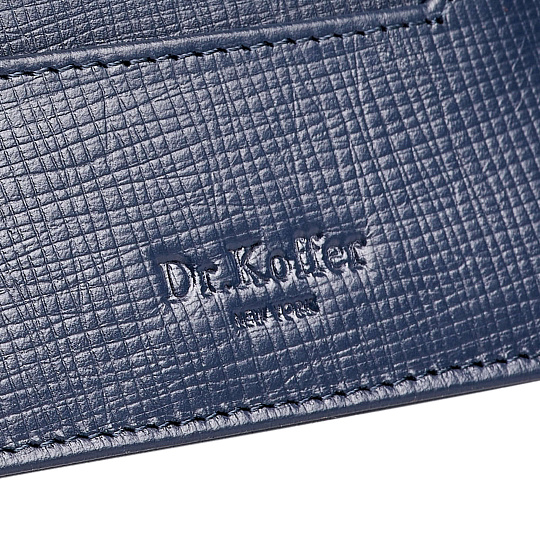 Кредитница Dr.Koffer из натуральной кожи синяя