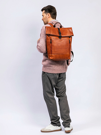 Рюкзак Dr. Koffer из натуральной кожи коричневый