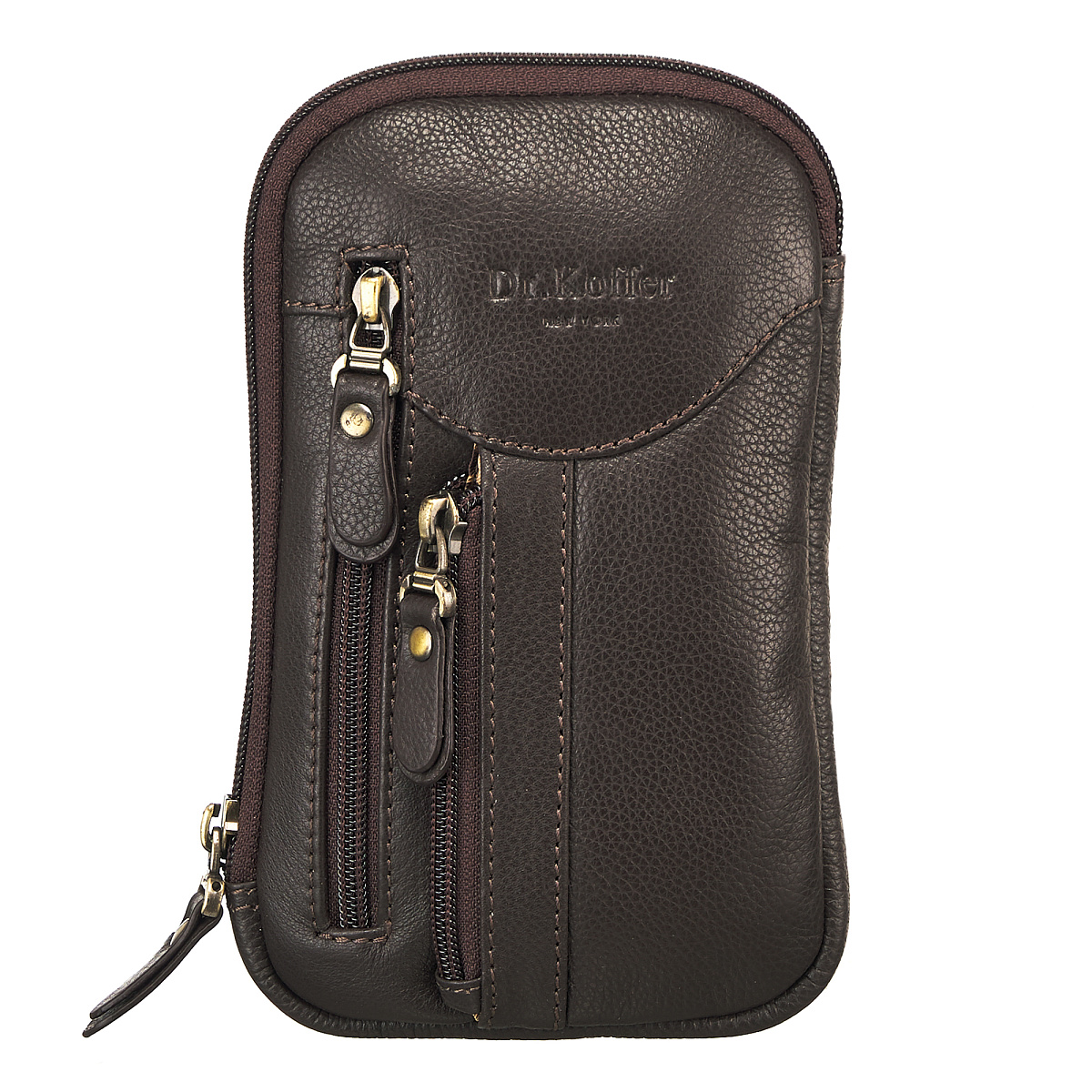 Сумка через плечо Dr.Koffer из натуральной кожи коричневая