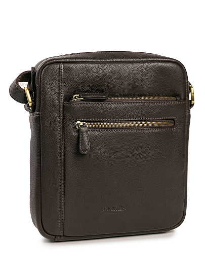 Сумка через плечо Dr.Koffer из натуральной кожи коричневая