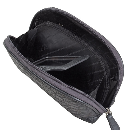 Косметичка Dr.Koffer из натуральной кожи черная