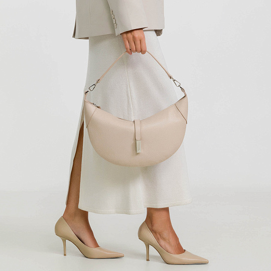 Женская сумка Dr. Koffer из натуральной кожи бежевая