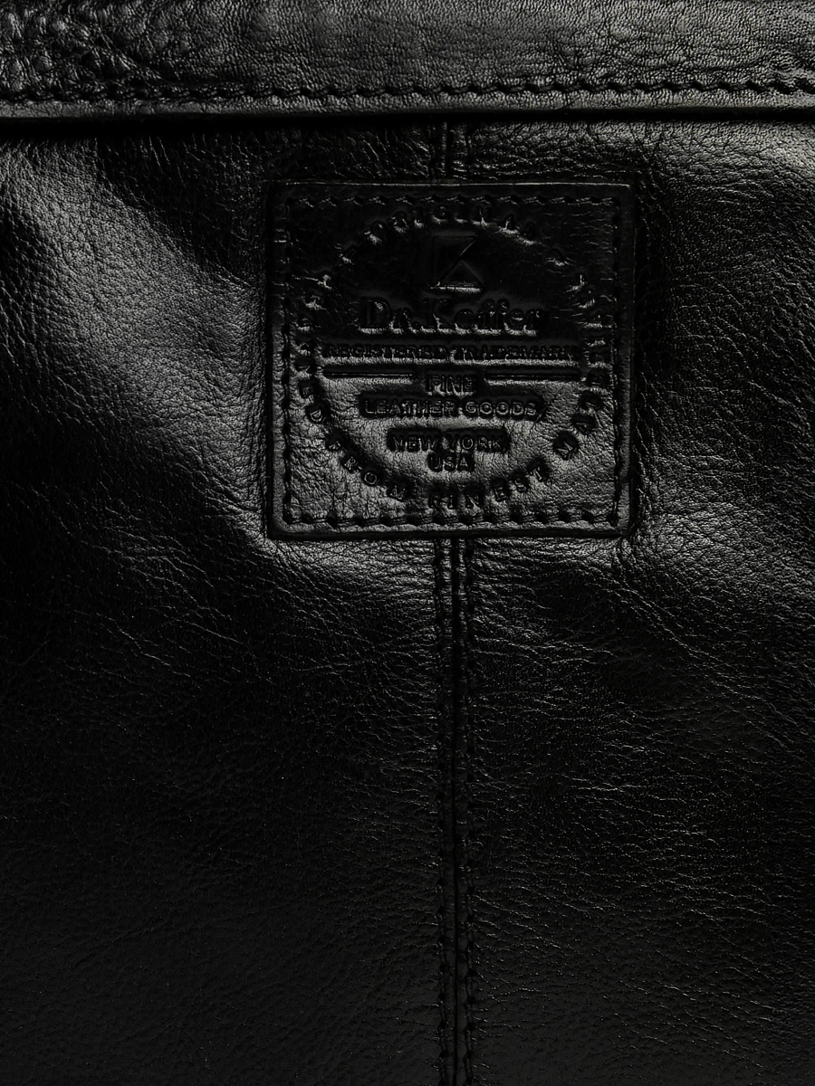 Деловая сумка Dr.Koffer из натуральной кожи черная