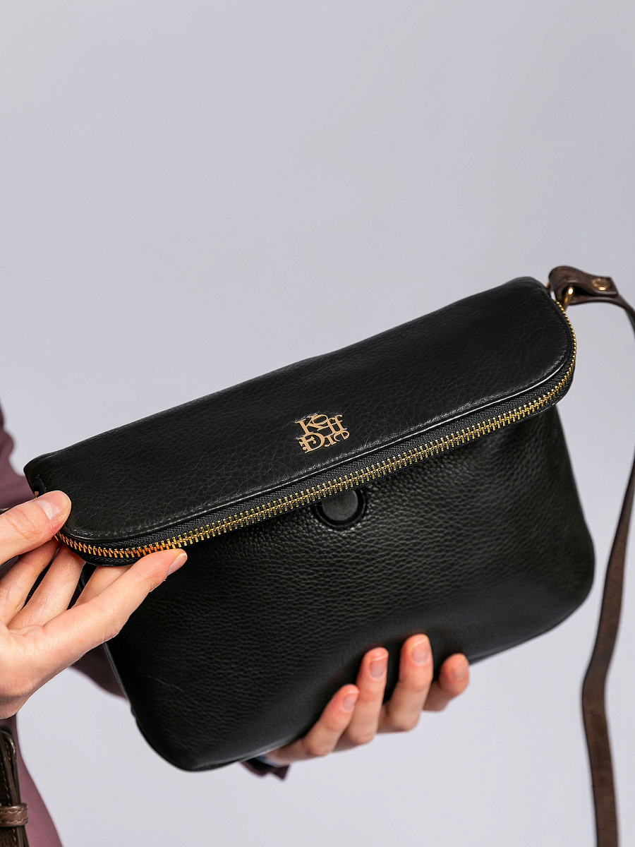 Женская сумка Dr. Koffer из натуральной кожи черная