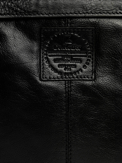 Деловая сумка Dr.Koffer из натуральной кожи черная