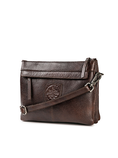 Сумка через плечо Dr.Koffer из натуральной кожи коричневая