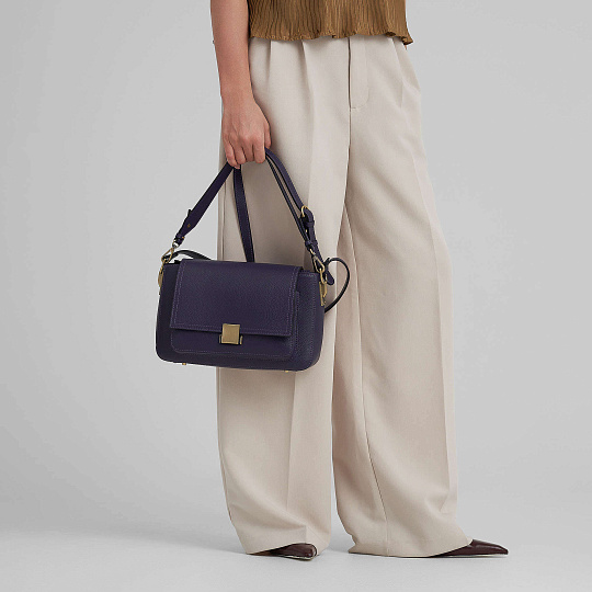 Женская сумка Dr. Koffer из натуральной кожи фиолетовая