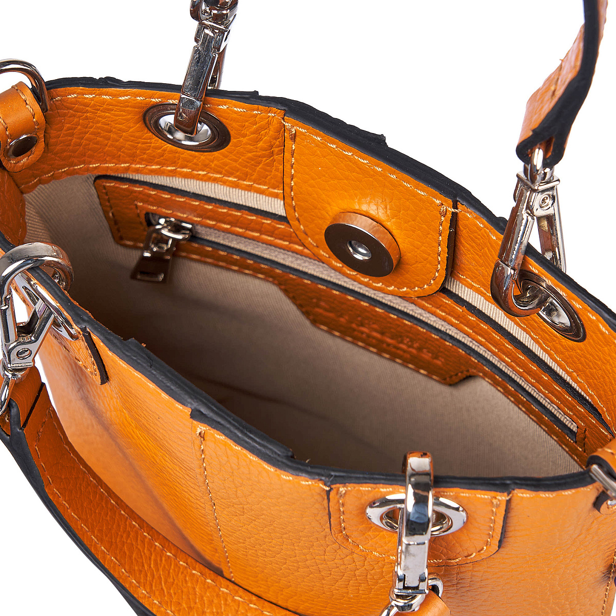 Женская сумка Dr. Koffer из натуральной кожи оранжевая