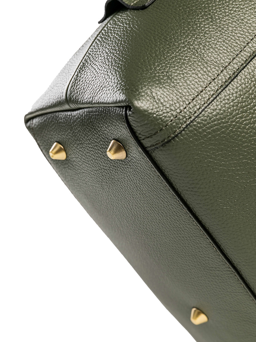 Дорожная сумка Dr. Koffer из натуральной кожи зеленая