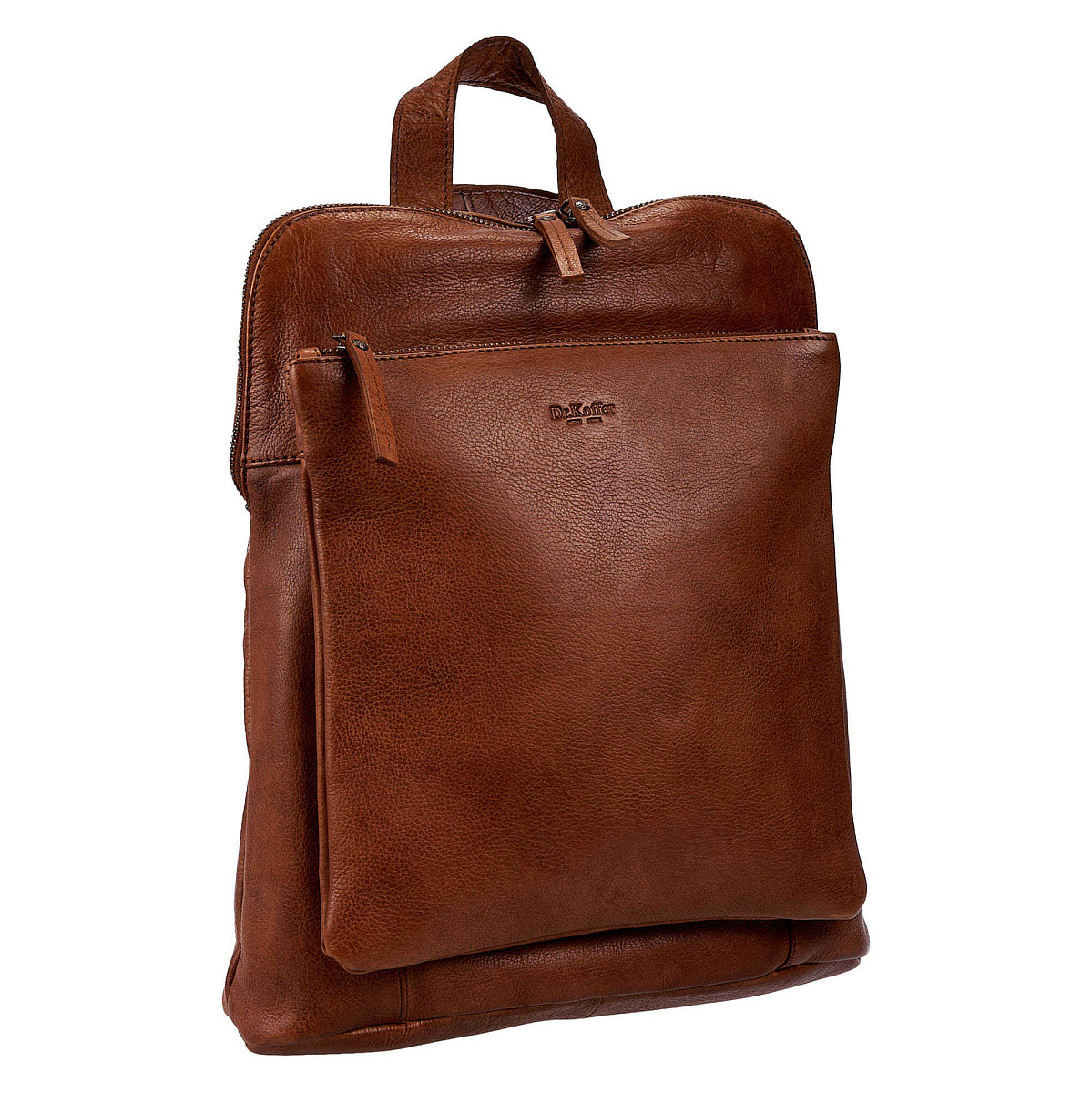 Рюкзак Dr.Koffer из натуральной кожи светло-коричневый