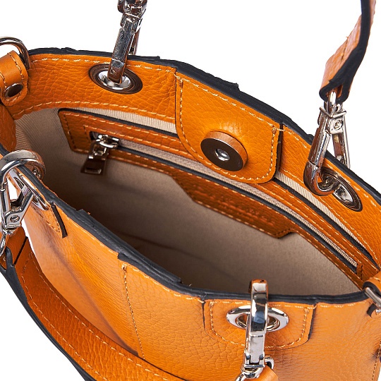 Женская сумка Dr. Koffer из натуральной кожи оранжевая