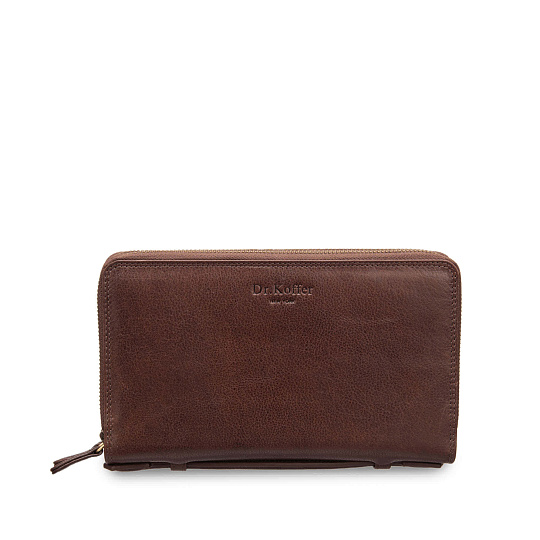 Портмоне Dr.Koffer из натуральной кожи коричневое