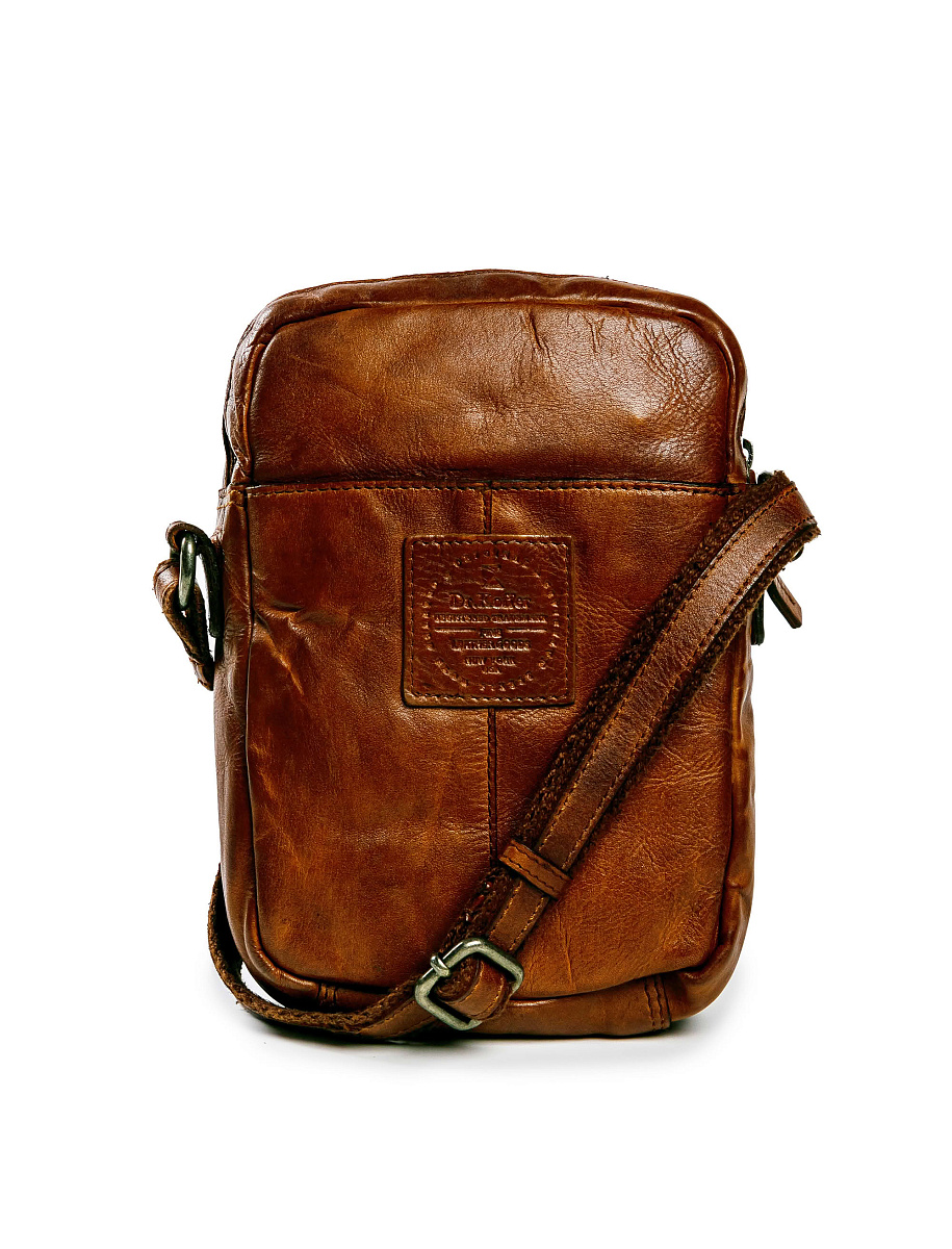 Сумка через плечо Dr.Koffer из натуральной кожи коричневая