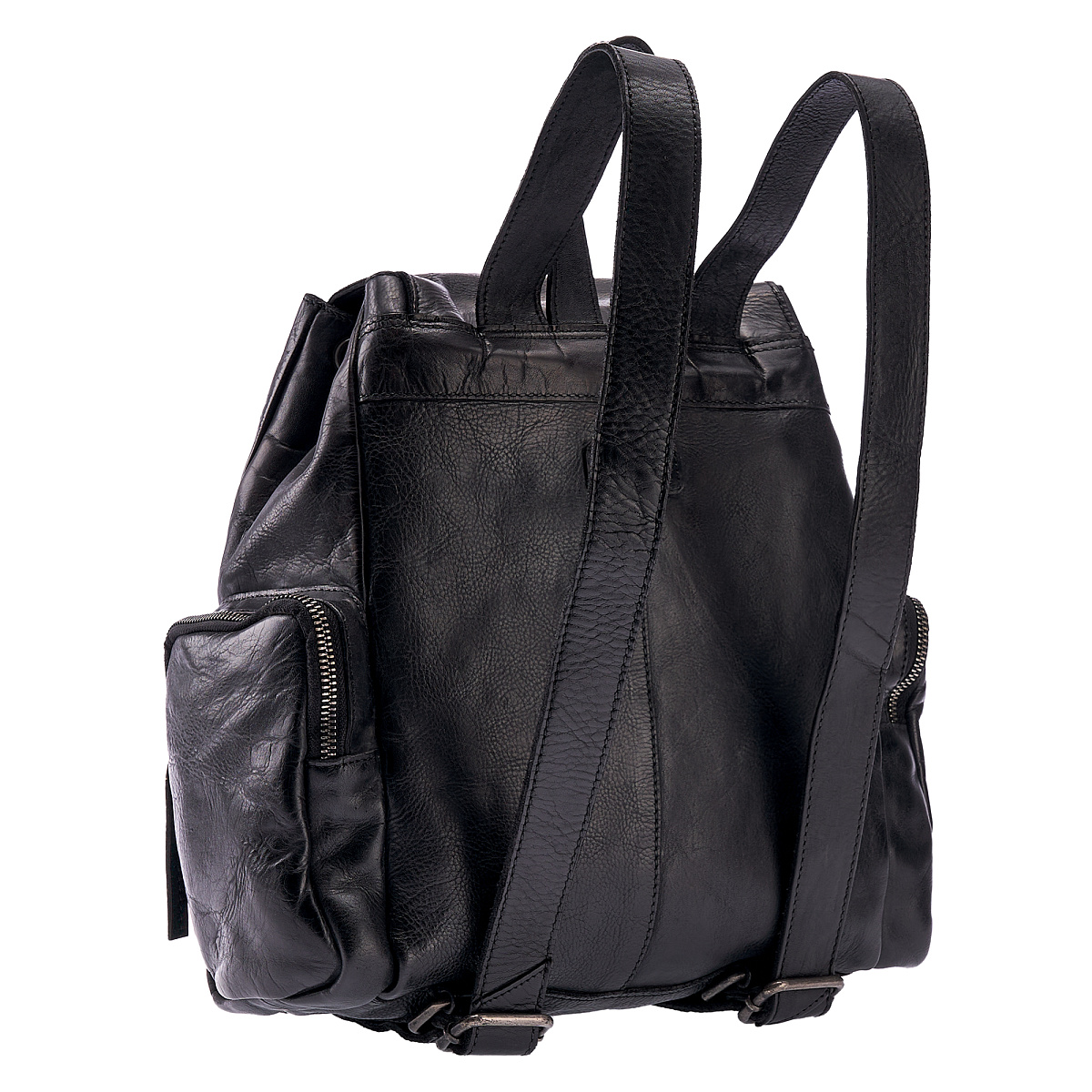 Рюкзак Dr.Koffer из натуральной кожи черный