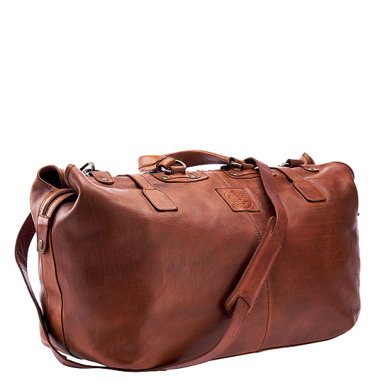 Сумка дорожная Dr.Koffer из натуральной кожи коричневая