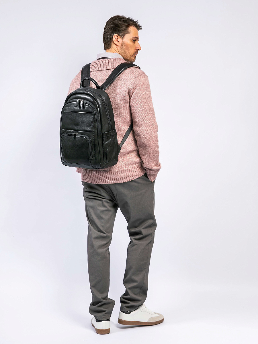 Рюкзак Dr. Koffer из натуральной кожи черный