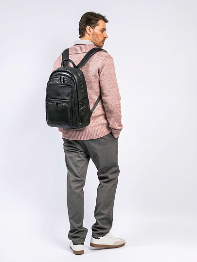 Рюкзак Dr. Koffer из натуральной кожи черный