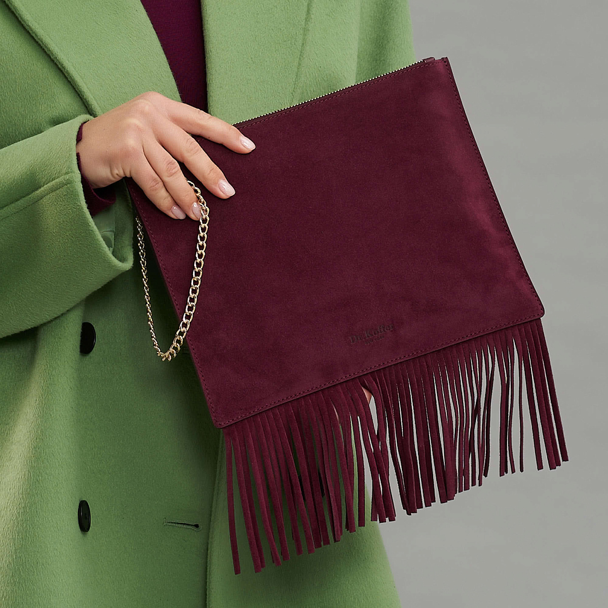 Женская сумка  Dr. Koffer из натуральной кожи бордовая