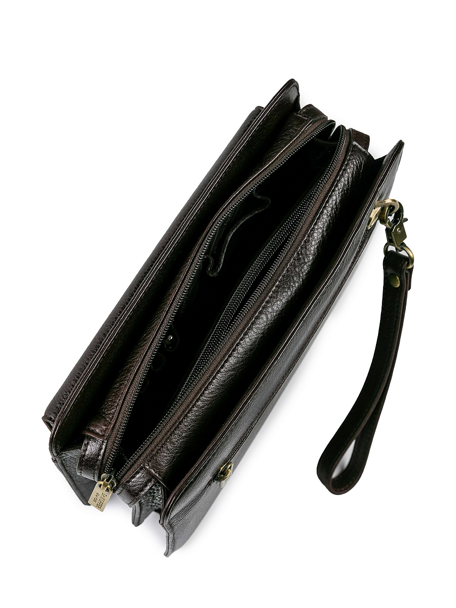 Сумка барсетка из натуральной кожи Dr. Koffer коричневая