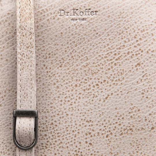 Сумка через плечо Dr.Koffer из натуральной кожи бежевая