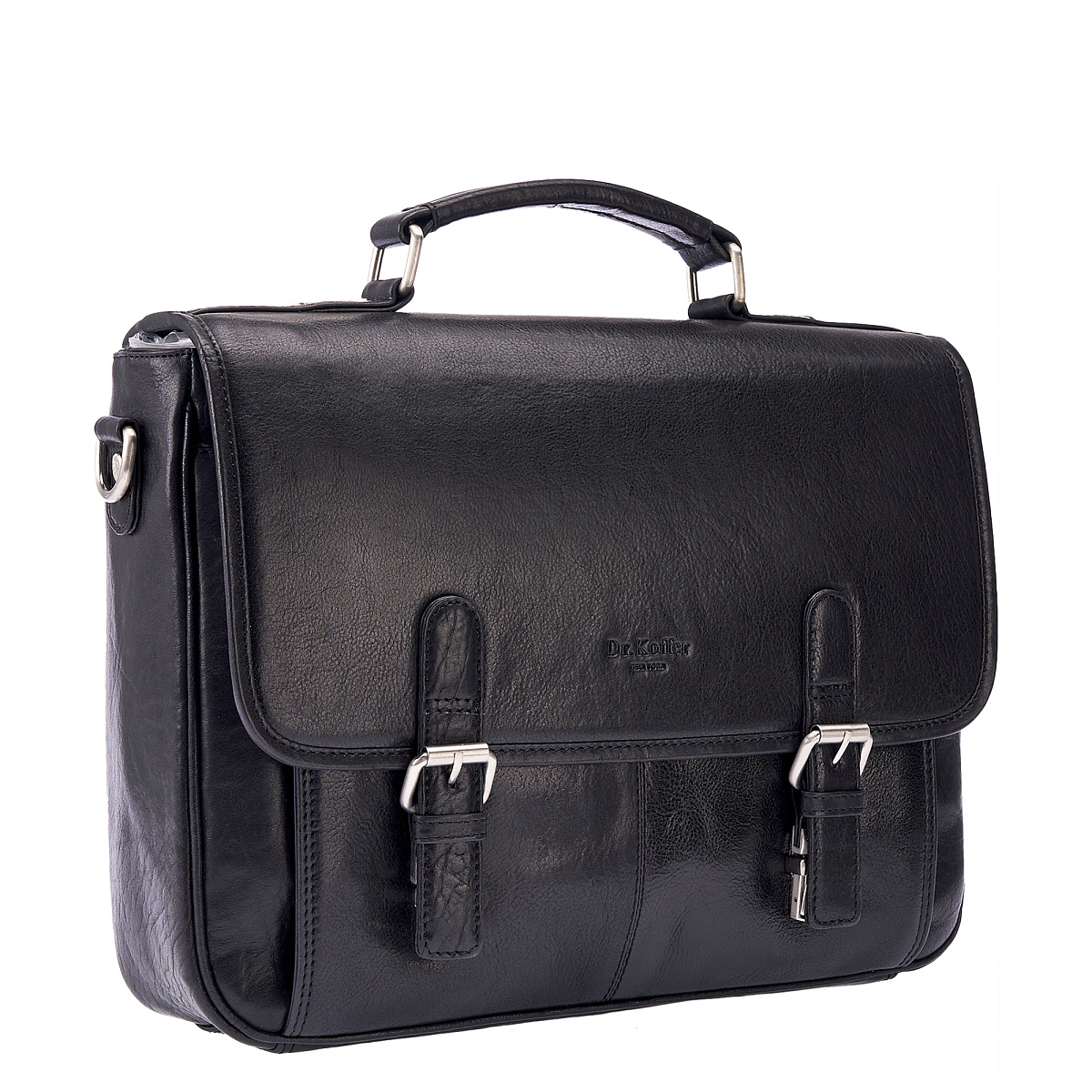 Портфель Dr.Koffer из натуральной кожи черный