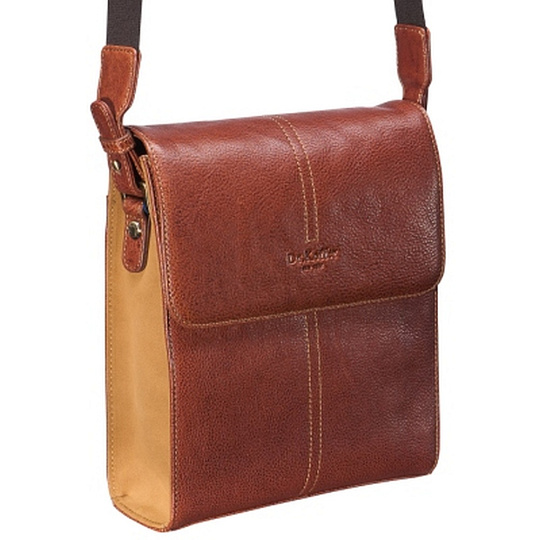 Сумка через плечо Dr.Koffer из натуральной кожи коричневая
